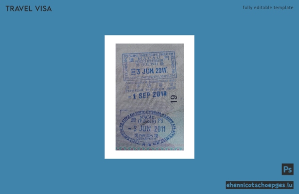 Beispielvorschau für einen Macau-Visastempel